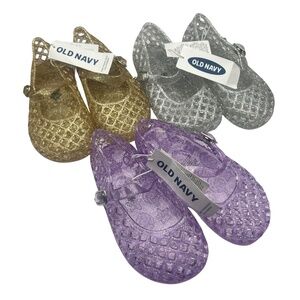 Old Navy Jelly Sandals Size 7 Toddler Girls 3 Pair Bundle
